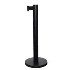 The fence stand is black, with an exhaust ribbon-470cm black, height-90cm, d-11cm, floor D-35cm