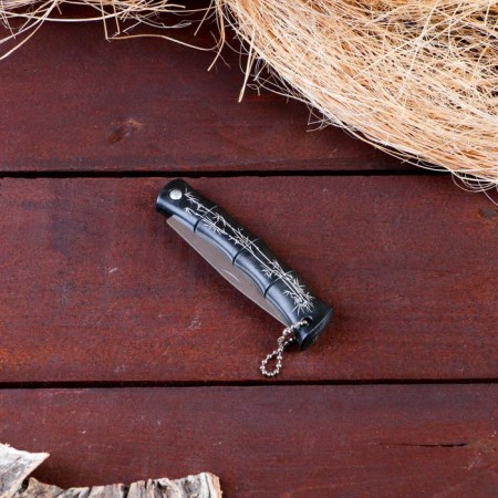 Folding “Bamboo” knife 15cm, blade 62mm/1.2mm, with a ring-1