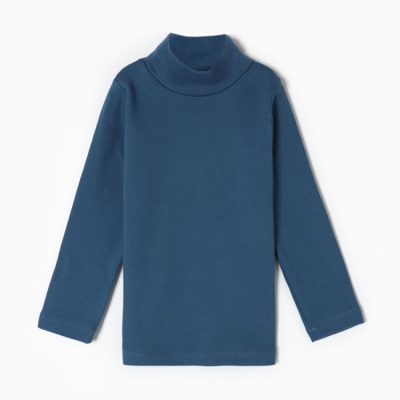 Turtleneck for a boy, jeans color, height 104 cm