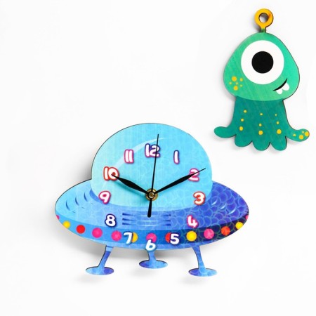 Watch walls, series: children's "UFO", discrete move, 21.7 x 17 cm
