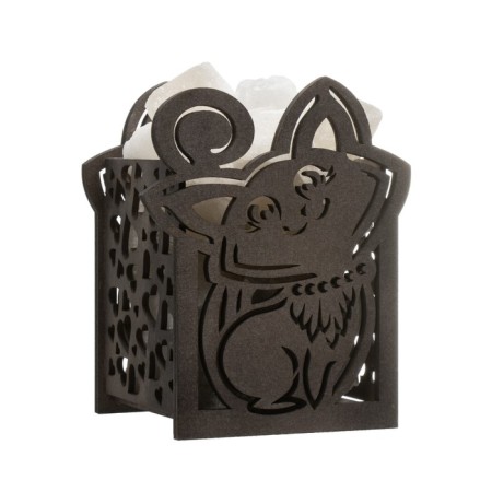 Salt lamp "cat" wooden E14 15W 1.4 kg-8