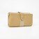 Women's wallet on the button, mustard color