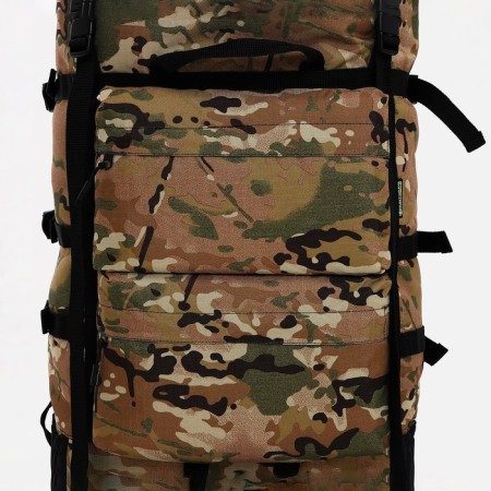 Tourist backpack, 100 l, lightning department, 3 outer pockets, Huntsman, Khaki color-6