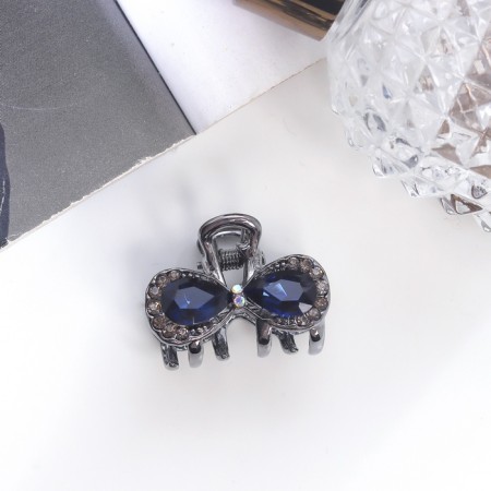 Hair crab "Rose" bow, 3 cm, black-1