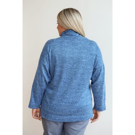 Women's turtleneck, size 58, blue color-4