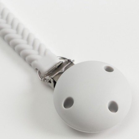 Holder for the nipple - dummy "pigtail", silicone, gray color-1