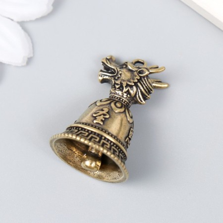Bool of brass "Dragon Head" 2.2x2.2x3 cm-4