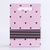 Gift box-package, packaging with a cut pen, "pink peas", 19 x 9 x 27 cm