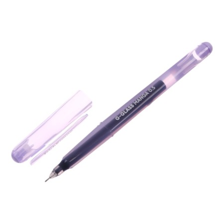 Gel pen Erichkrause "G-Glass Stick Manga" Black, needle node 0.5 mm, enlarged ink supply, mix-6