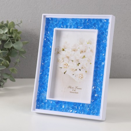 Photo frame plastic 10x15 cm "Blue pebbles" 2x14.7x19.7 cm-1