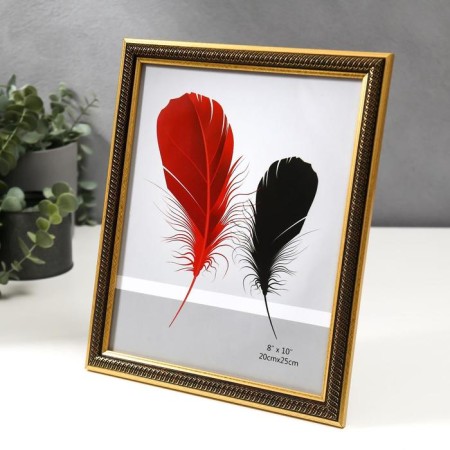 Photo frame plastic 20x25 cm "Golden spiral on black" 28x23 cm-1