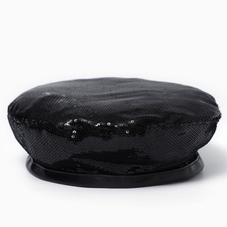 Takes with sequins, black color, rr 56cm
