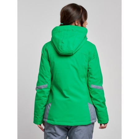 Ski jacket female winter, size 42, green color-2