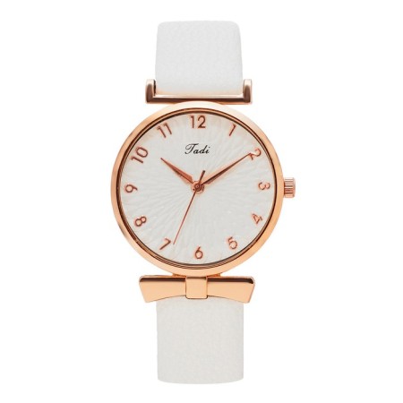 Women's watch, D-3.3 cm, white watches-1