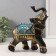 Polystone souvenir "Elephant in Blue Popone with brushes and mirrors" 20x10x18.5 cm