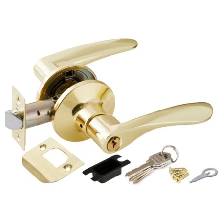 PUNTO 6020 PB-E hinge handle, key/fixer, gold color
