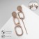 Earrings hanging "attraction" style, color gold, 7.6 cm