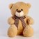 Soft toy "Bear" with a bow, 30 cm, beige color