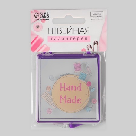Magnetic needle "Hand Made", with needles, 7 × 8 cm, purple color-4