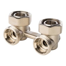 Узел нижнего подключения радиатора STOUT SVH-0004-000020, 3/4", двухтрубная система, угловой