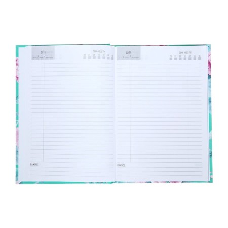 Deliciper of Leduced A5, 80 sheets, solid cover, glossy lamination, “mint flowers”, offset block-2