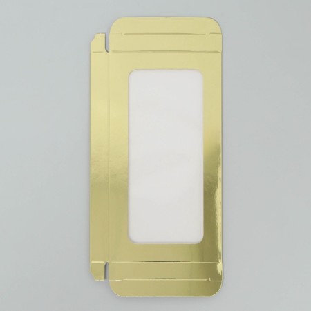 Gold chocolate box, with a window, 17 x 8.5 x 1.5 cm-4