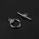 Castle-Toggl “Flower”, 1.6 × 1.4 cm (in 1 set 2 pcs.), Black color