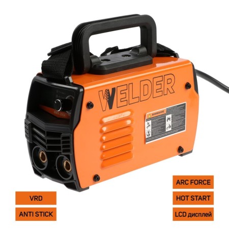 Welder MMA-200A LCD welding machine, 4.4 kW, 20-200 A, 1.6-3.2 mm, LCD display, 2 cables