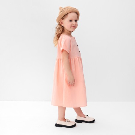 Платье для девочки MINAKU: Cotton Collection цвет светло-розовый, рост 128-2