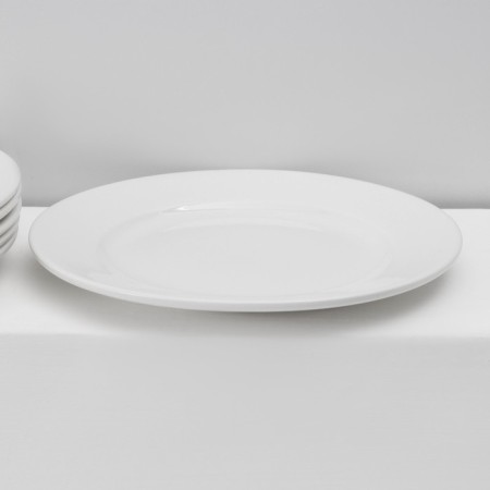 A set of plates of porcelain dining Magistro Basic Bistro, 6 objects: D = 22 cm, white color-2