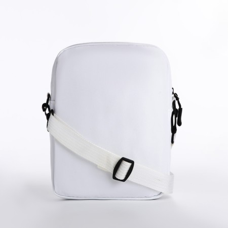 Youth bag with a zipper, white color-4