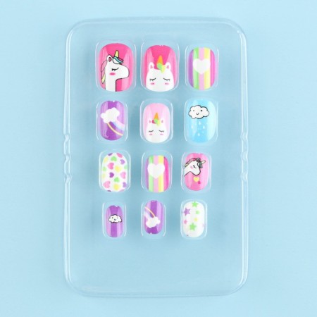 Children's false nails "Pink Dream", 12 pcs-2