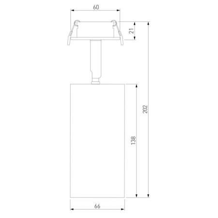 Lamp ceiling Elektrostandard, Diffe LED 15 W, 66x66x208 mm, IP20, silver color-2