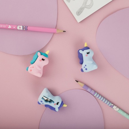 Meshu sharpener, "unicorn", 1 hole, mix-6