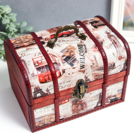 Casket wood chest "Nightingale" 15x20x15 cm-2