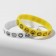 Silicone Bracelet "Smile", set 2 pcs., White-yellow color, 6.5 cm