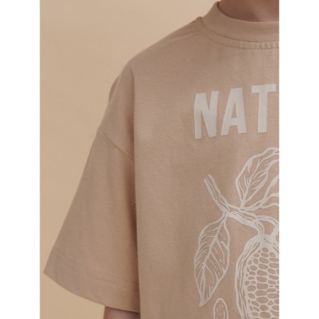 T -shirt for boys, height 110 cm, sandy color-3