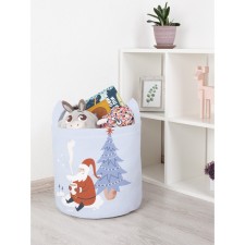 Корзина для игрушек «Дед Мороз под ёлкой, размер 35х35 см