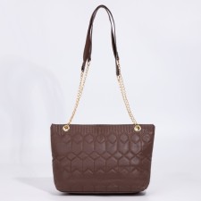 Zipper bag with zipper, brown color