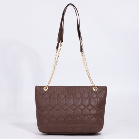 Zipper bag with zipper, brown color