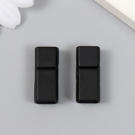 Black Magnetic metal fastener 0.7x2.3x0.9 cm-2