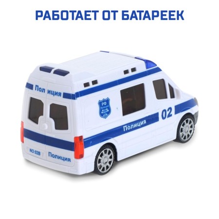 Car "Police", Russian voice acting, light and sound effects, works from batteries-3