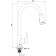 Kitchen mixer "RMS" SUS124-017F-2, with exhaust watering can, stainless steel, satin