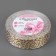 Satin tape with embossing "Leopard", 25 mm, 23 ± 1 m, white/gold color