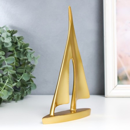 Polystone Shipyard souvenir gold 13.4x20.3x3.6 cm-3