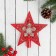 Tip "star" snowflake, 15x14.5 cm, silver-red