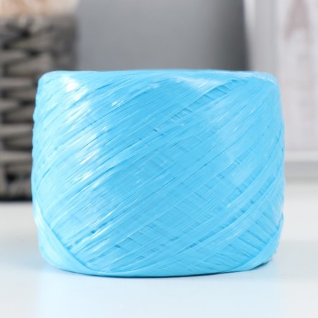 Yarn "for knitting washcloths" 100% polypropylene 400m/100 ± 10 g in the form of a ball (blue)