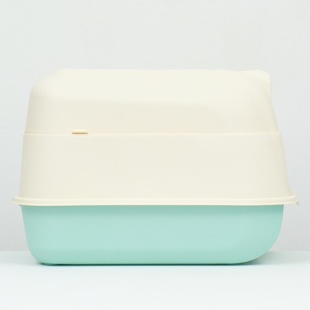 The toilet is closed with a folding top of 36 x 51 x 34 cm, blue-6