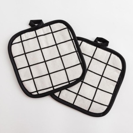 Kitchen set (2 objects) of the “cage” shade, white color, a brush 17x17 cm - 2 pcs, 100% p/e-1