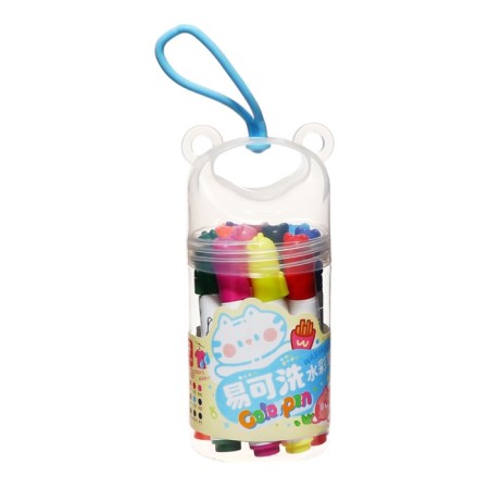Flomasters 12 colors in a plastic tube with a handle "Mishka"-5